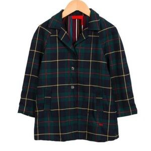 SONIA RYKIEL GIRLS' PLAID BUTTON-UP COAT DRESS